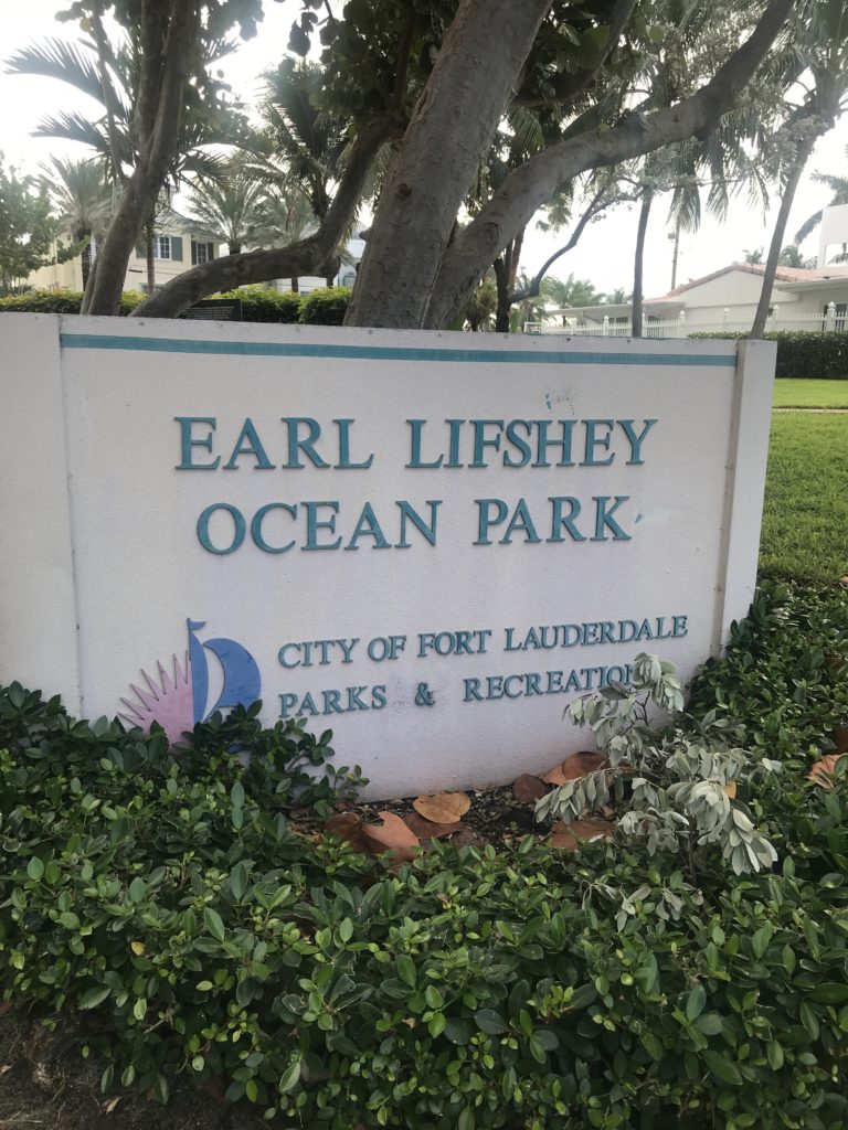 parks and recreation sign saying earl lifshey ocean park