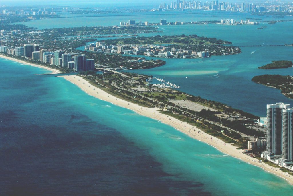 aerial view of south florida