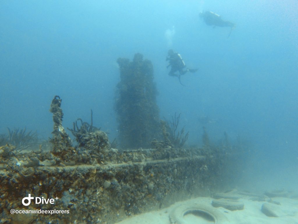 scuba divers on the robert edmister wreck