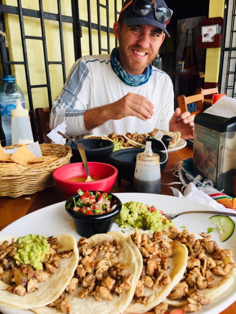 eating tacos in tulum mexico