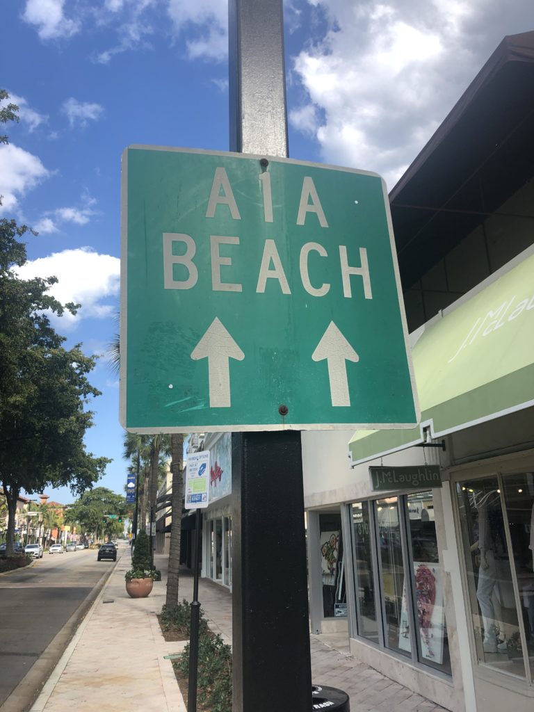 a1a beach sign fort lauderdale