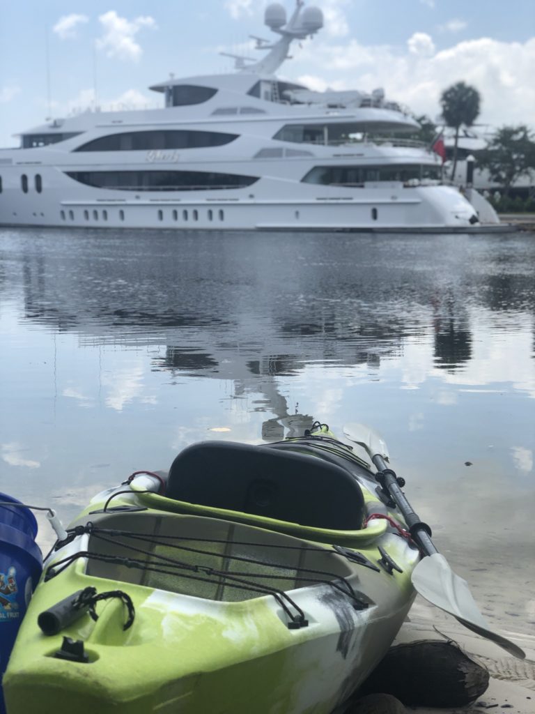 kayak and yacht in fort lauderdale