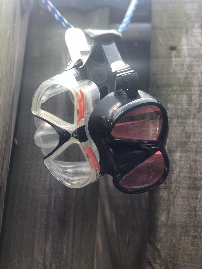 scuba gear two masks