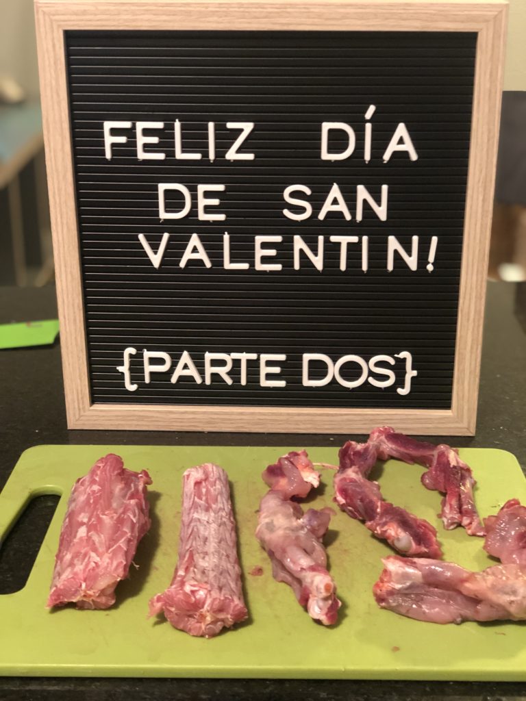 valentines day iguana dinner