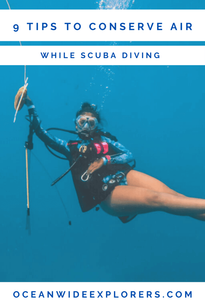 tips to conserve air while scuba diving