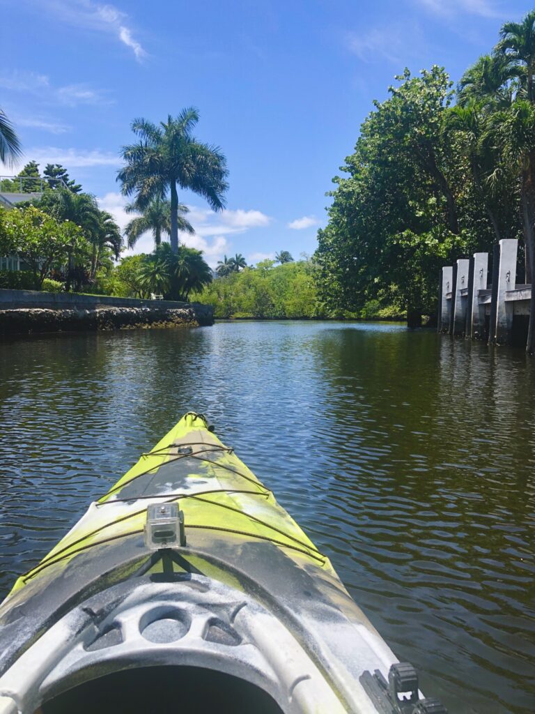 nearing annie beck park paddling canals in fort lauderdale