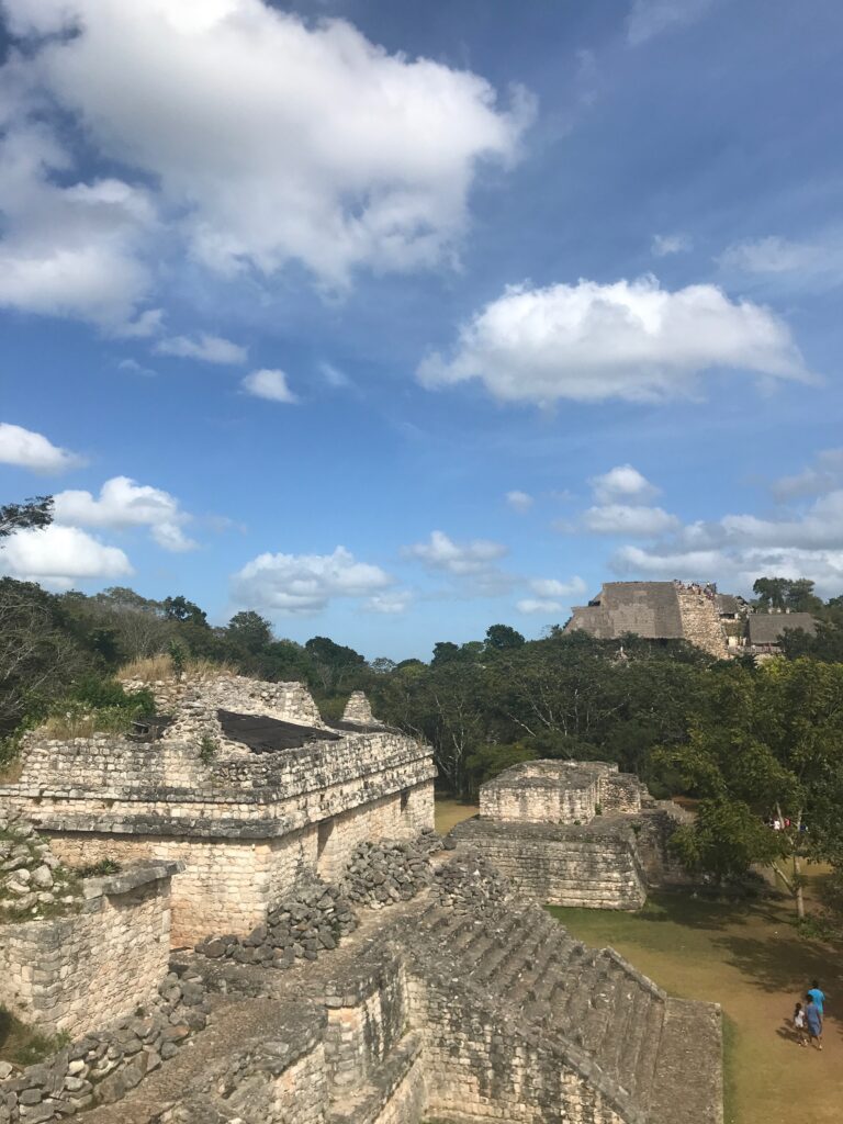 the grounds of ek balam mayan ruin valladolid mexico
