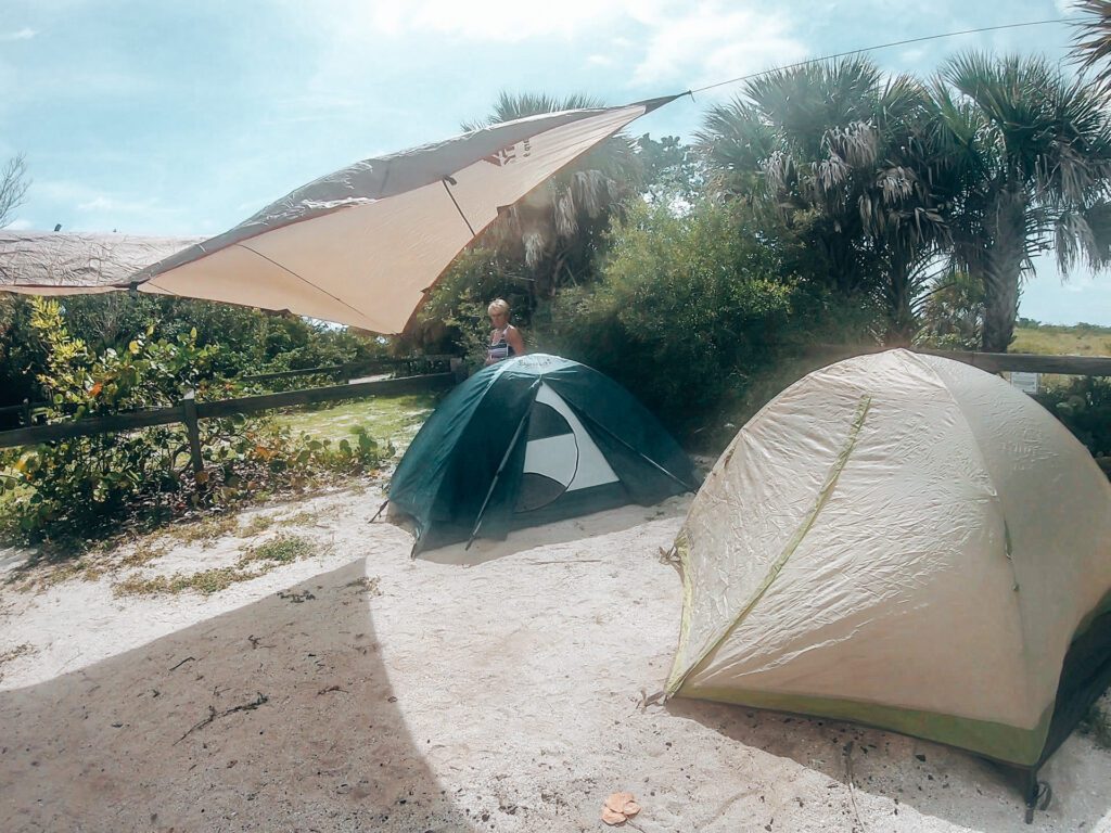 tent site at cayo costa state park southwest florida