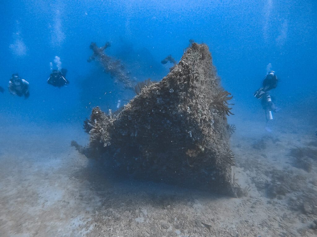 bow of ebenezer shipwreck in fort lauderdale