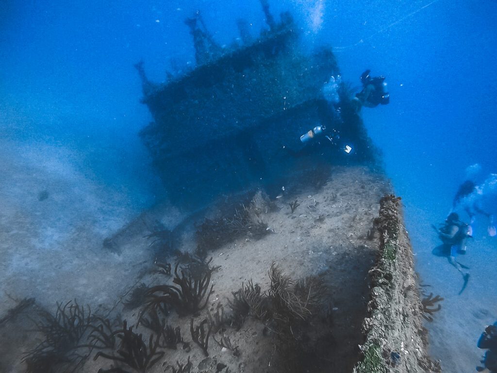 ebenezer shipwreck listing to one side in fort lauderdale