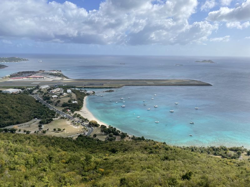 airport and bay view in saint thomas