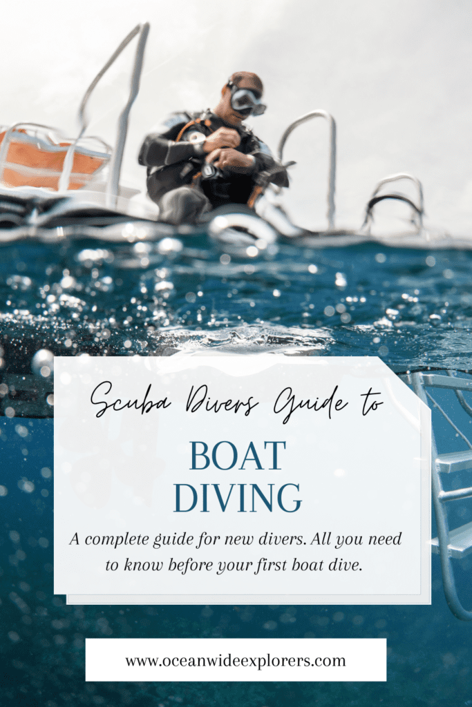 first boat dive tips for new scuba divers pin 2